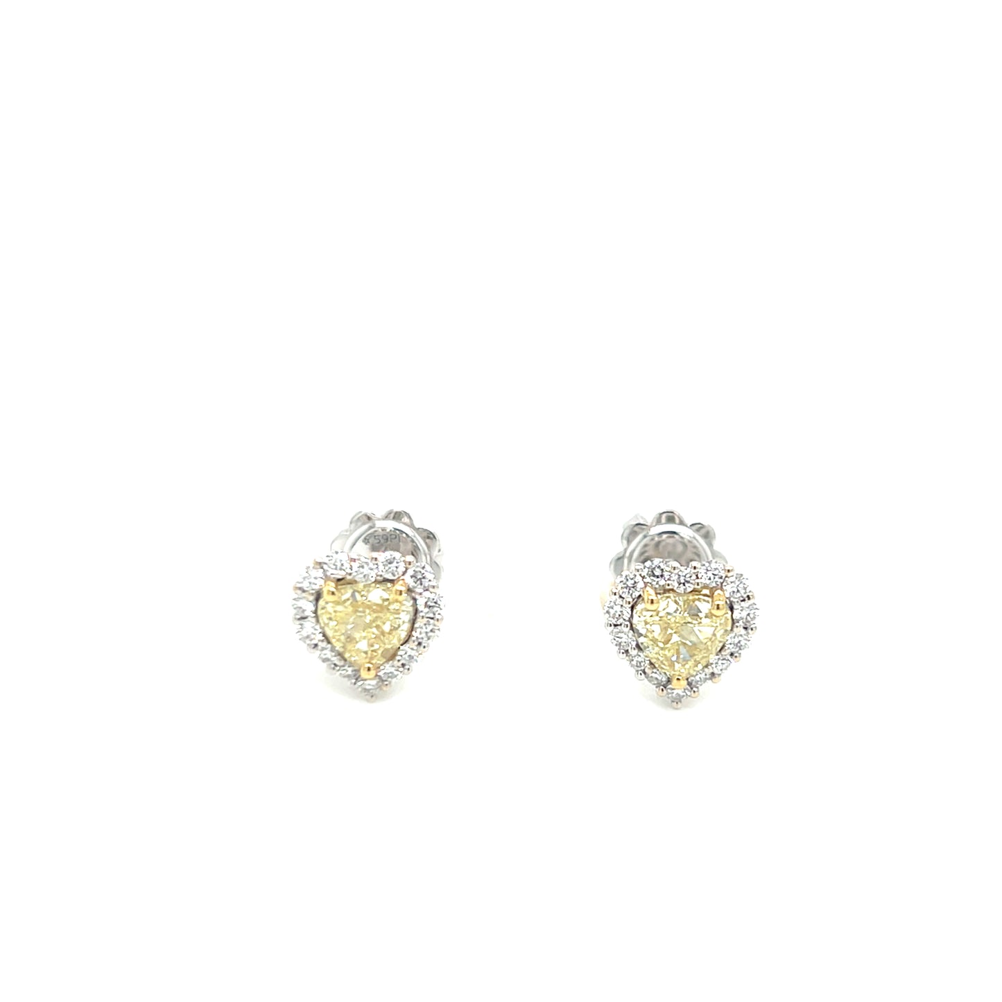 Orecchini Diamanti Cuore Fancy